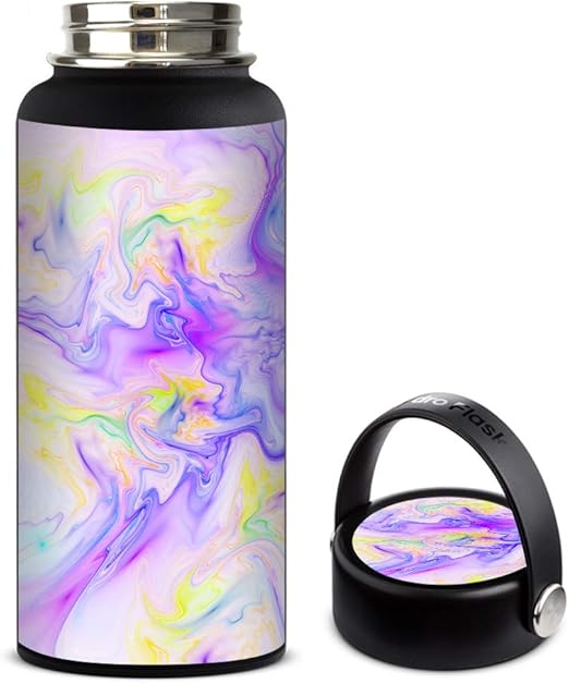 hydro flask covered in stickers