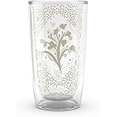 Tervis Heirloomed - Floral Collection Made in USA Double Walled Insulated Tumbler Travel Cup Keeps Drinks Cold & Hot, 16oz, Oatmeal Floral