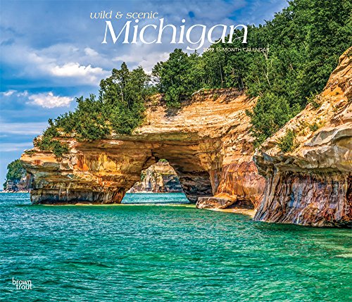 Michigan, Wild & Scenic 2019 12 x 14 Inch Monthly Deluxe Wall Calendar, USA United States of America by 