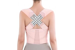 QFE Back Brace Posture Corrector for Women and Men Shoulder Straightener Hunchback Adjustable Support Upper Comfy Correction Back Pain Relief Scoliosis Lumbar Spine Upgraded (Pink, Medium)