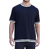 LEADHALO Merino Wool Crewneck T Shirts for Men for Work Out Athletic Running, Moisture Wicking Breathable Mens Soft Tshirts