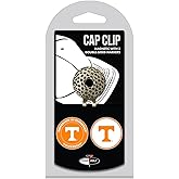 Team Golf NCAA Golf Cap Clip with 2 Removable Double-Sided Enamel Magnetic Ball Markers, Attaches Easily to Hats