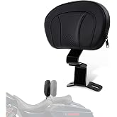 Adjustable Driver Backrest - PSLER Adjustable Rider Backrest for Touring CVO Road Glide Road King Electra Glide Street Glide FLHR FLTRX FLHX FLHT 2009-2023,Black