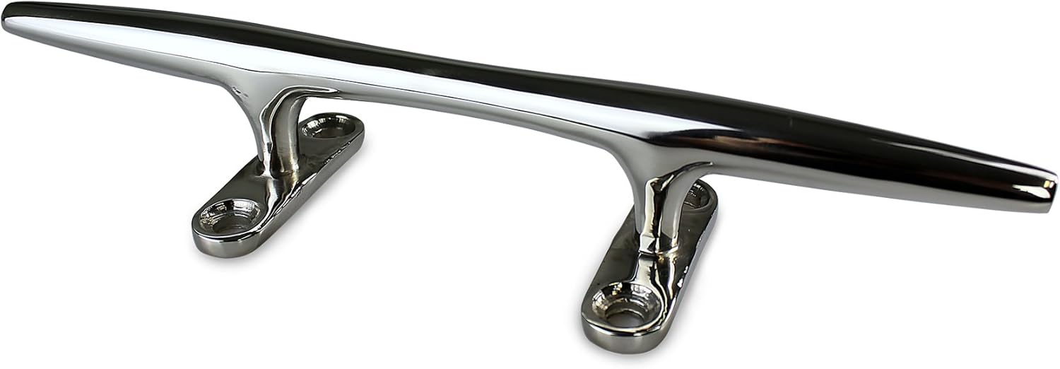 10” Polished Deck Cleat Heavy Duty 316 Marine Grade Stainless Steel : Sports & Outdoors