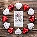 36 Pieces Valentines Day Heart Baubles Letter Heart Ornaments for Valentine Party Decoration, Red and White