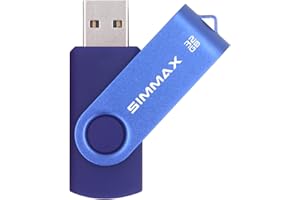SIMMAX 32GB Memory Stick USB 2.0 Flash Drives Swivel Thumb Drive Pen Drive (32GB Blue)