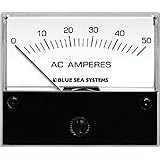 Blue Sea 9630 AC Analog Ammeter 0-50 Amperes AC - 1 Year Direct Manufacturer Warranty