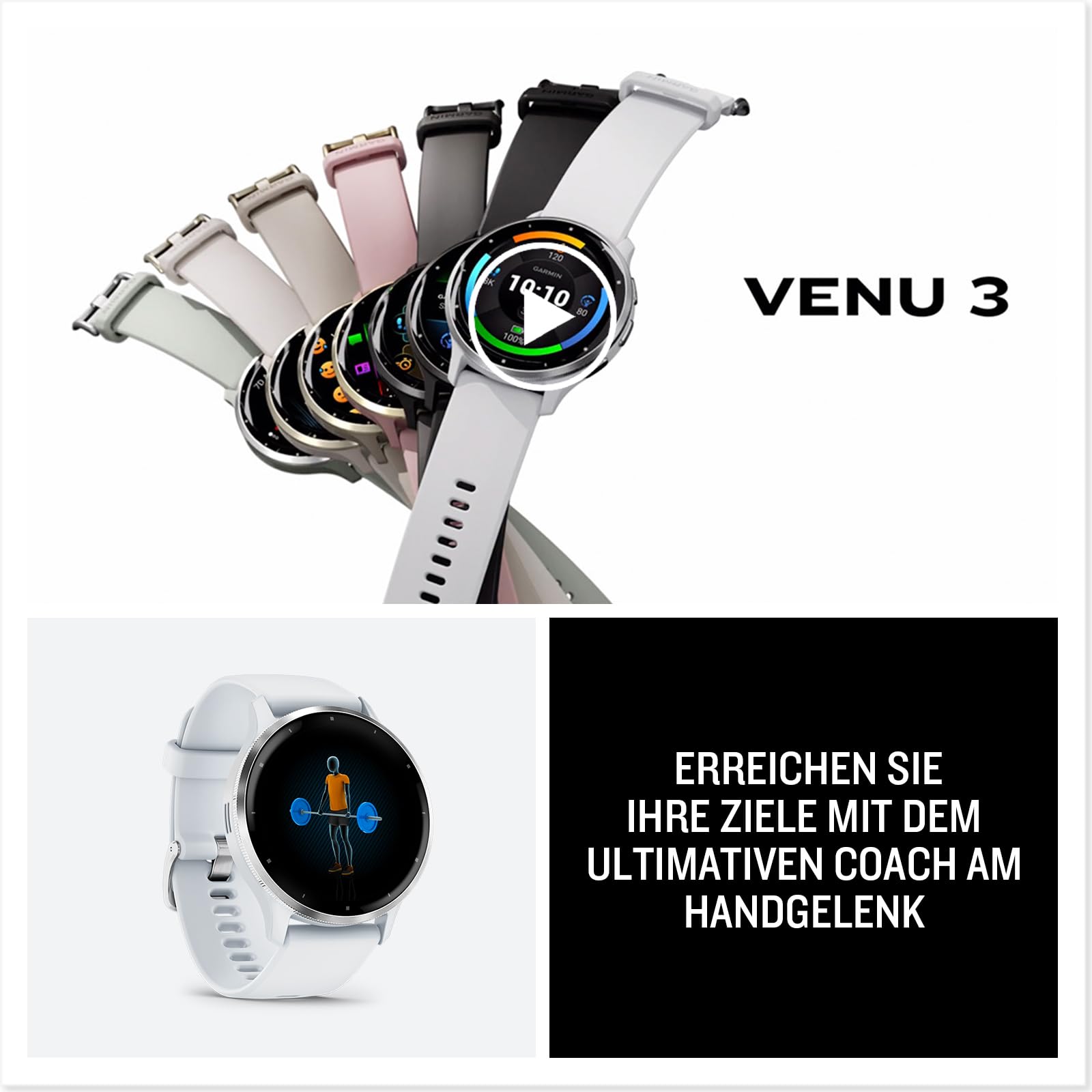 Garmin Venu 3 45mm – Fitness-Smartwatch, 1,4" AMOLED-Touchdisplay, bis zu 14 Tage Akkulaufzeit, 30+ Sport-Apps, Bluetooth Telefonie und Sprachassistenz, Music, GarminPay, Rollstuhlmodus 8