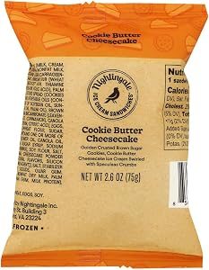 Nightingale Ice Cream Sandwiches Cookie Butter Cheesecake Ice Cream Sandwich, 2.6 Ounce