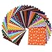 Life Glow DIY Polyester Patterned Felt Fabric Squares Sheets Assorted Colors 6x6 inch for Crafts, 1mm Thick 40Pcs