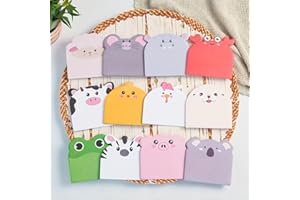 Lovely Animal Shaped Sticky Notes Memo Pad, 20pcs/ Book, 12 Books - Style 1