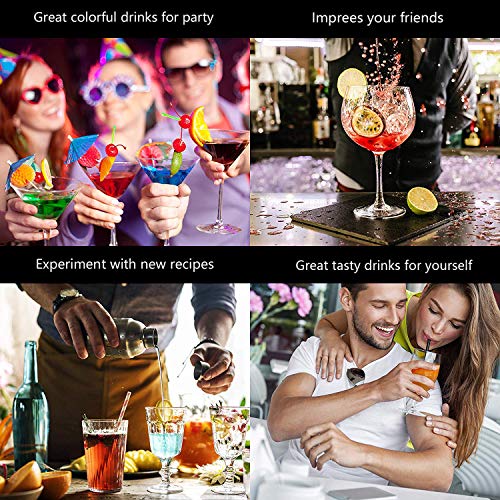 YOMYM Cocktail Shaker Set 25 Pieces Professional Stainless Steel Bar Tools Martini Shaker Bartender Set for Drink Mixing Experience