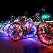 LEDMO (2 pack)Bicycle Bike Rim Lights, 20 LEDs Blue Wheel Lights, LED String Light Blue Bicycle Bike Wheel Rim Copper Wire Starry Light , Perfect for Safety and Fun color - Battery