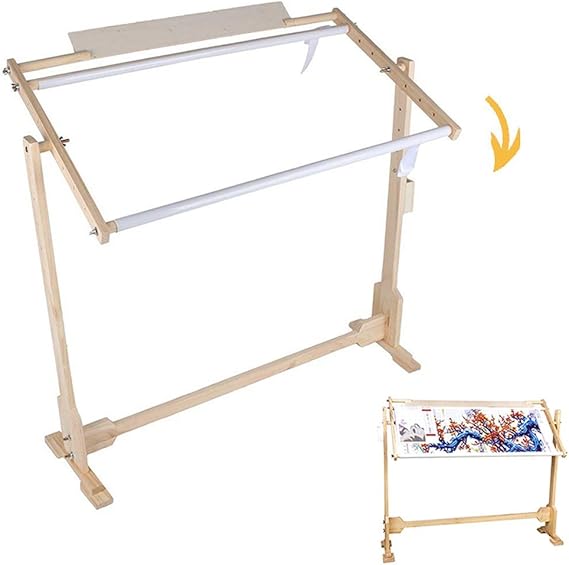 Cross Stitch Frame Stand, Adjustable Wooden Frame Embroidery Stand