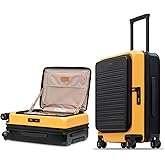 LEVEL8 Top Opening Carry on Luggage Hardshell, Large Suitcases with Wheels Airline Approved, Expandable Luggage with Spinner Wheel for Men Women, 20 Inch, Yellow