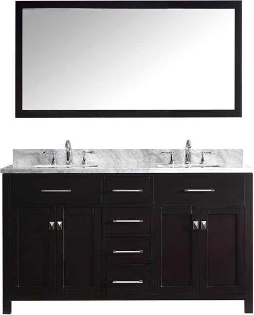 Amazon Com Virtu Usa Caroline 60 Inch Double Sink Bathroom Vanity
