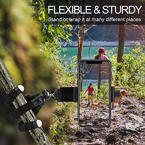 YOTOCversion Cell Phone Tripod, Premium Phone Tripod, Flexible Tripod with Wireless Remote Shutter, Compatible with iPhone/Android Samsung, Mini Tripod Stand Holder for Camera GoPro/Mobile Cell Phone