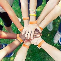 WristCo Neon Orange Tyvek Wristbands for Events