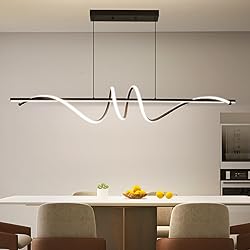 Black Chandelier, Modern Ceiling Spiral Pendant