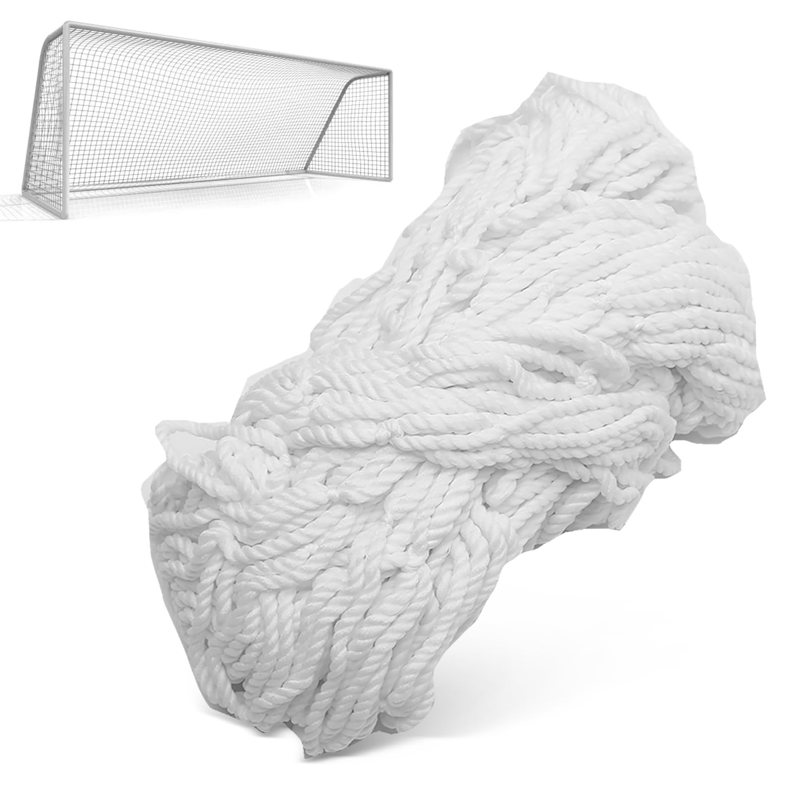 Football Goal Net, Soccer Net Football Training Net Soccer Net for Replacement Goal Net, Goalnet for 6' X 4', 8' X 6', 12' X 6', 24' X 8'