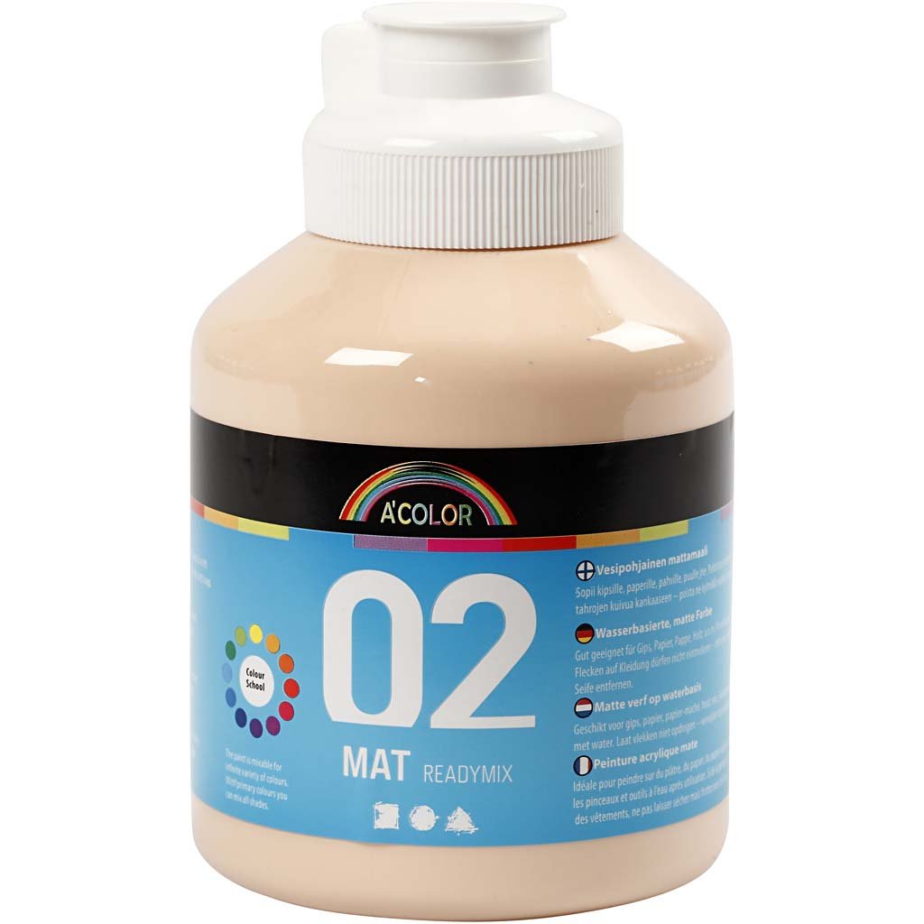 A-Color 32118 500-Piece Matt Ready-Mix Paint, Skin Colour