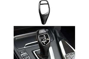HENGYUESHANG Car Sticker Decals Gear Shift Knob Cover Carbon Color ABS Trim fits for BMW F20 F21 F22 F30 F31 F32 F33 F34 F35 F36 F07 F10 F12 F15 F16 F25 F26 Accessories (Style B)