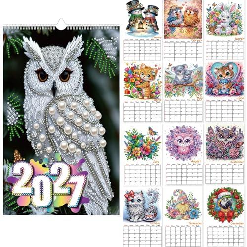 Xylzzuit 2027 Diamond Art Wall Calendar DIY Painting Kit for Adult Beginner at Amazon