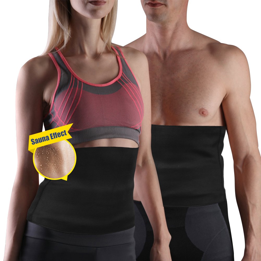 Yosoo Hot Swimming Belt Belt Belt Ab Belt Sweat Enhancing Neoprene Belt Thermal Belt Weight Loss Slimming Corset Sauna Belt for Men and Women(S)