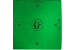 XRBR Mahjong Mat, Anti Slip and Noise Reduction Table Cover for Mahjong, Poker, Card Games, Board Games, Slip Resistant Mat (Green)