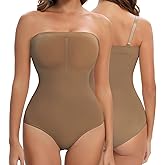 Lenashape Strapless Shapewear for Women, Tummy Control Triangle Bodysuit, Body Shaper Tank Top