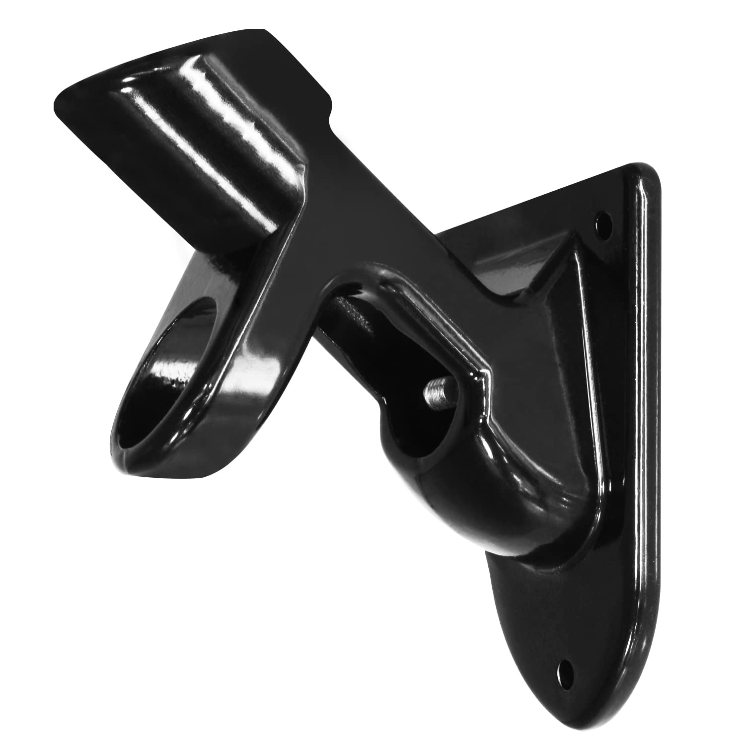 Anley Two-Position Flag Pole Holder | Mounting Bracket with Hardwares - Made of Aluminum Alloy - Strong and Rust Free - 1" Inner Diameter (Black)