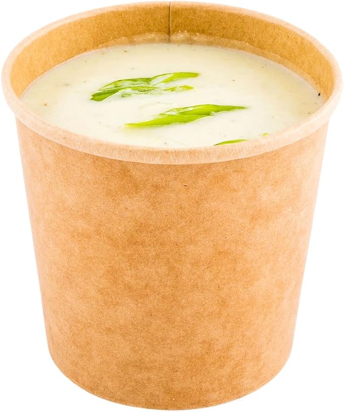 Download Amazon Com Bio Soup 26 Oz Round Kraft Paper Container 4 1 2 X 4 1 2 X 4 25 Count Box Restaurantware Kitchen Dining