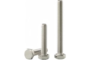 YIIFLY M8 x 70mm Hex Head Screw Bolt, M8x1.25 Bolt, 304 Stainless Steel(A2-70), Bright Finish, Fully Threaded, Hexagon Head B