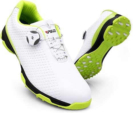 Amazon Co Jp メンズゴルフシューズ プロ用防水ゴルフシューズ 回転レース付き滑り止めスパイクゴルフシューズ 4シーズン通気性スポーツ ゴルフシューズ アウトドアゴルフトレーニングカジュアルシューズ ホーム キッチン