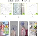 Merriway BH02030 10x Clear Plastic Suction Hooks 25mm 1 Inch Hanging Organizer view 2