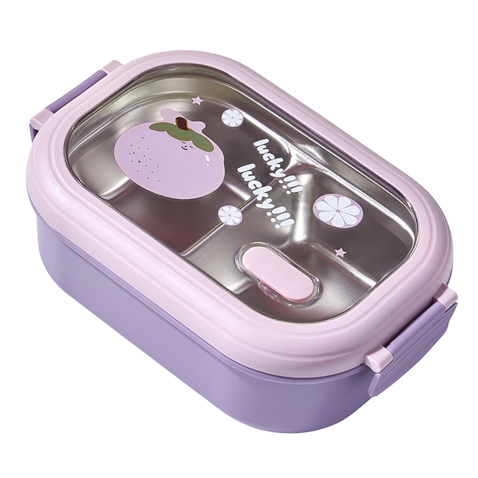 Fockety Lunch Box, Heavy Duty Thermal Lunch Box, Stainless Steel, Safe, Portable for Office (Purple)