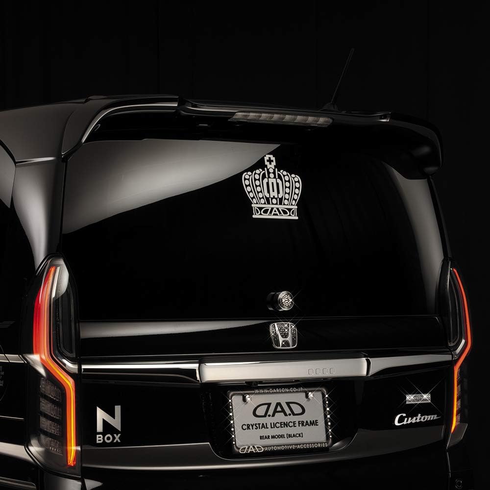 Amazon ギャルソン Dad クラウンステッカー Mサイズ W0 H1 ホワイト St121 01 D A D 車 バイク 車 バイク