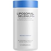 Codeage Selenium Supplement, Liposomal Delivery, 180 Capsules | Selenium 200 mcg as L-selenomethionine, liposomal, one capsule daily. Six-month supply. Vegan, non-GMO.