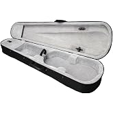 Vasitelan 4/4 Full Size Violin Hard Case, Gray | Basic Professional, Triangular Shape, Backpack, Violin Triangle Case