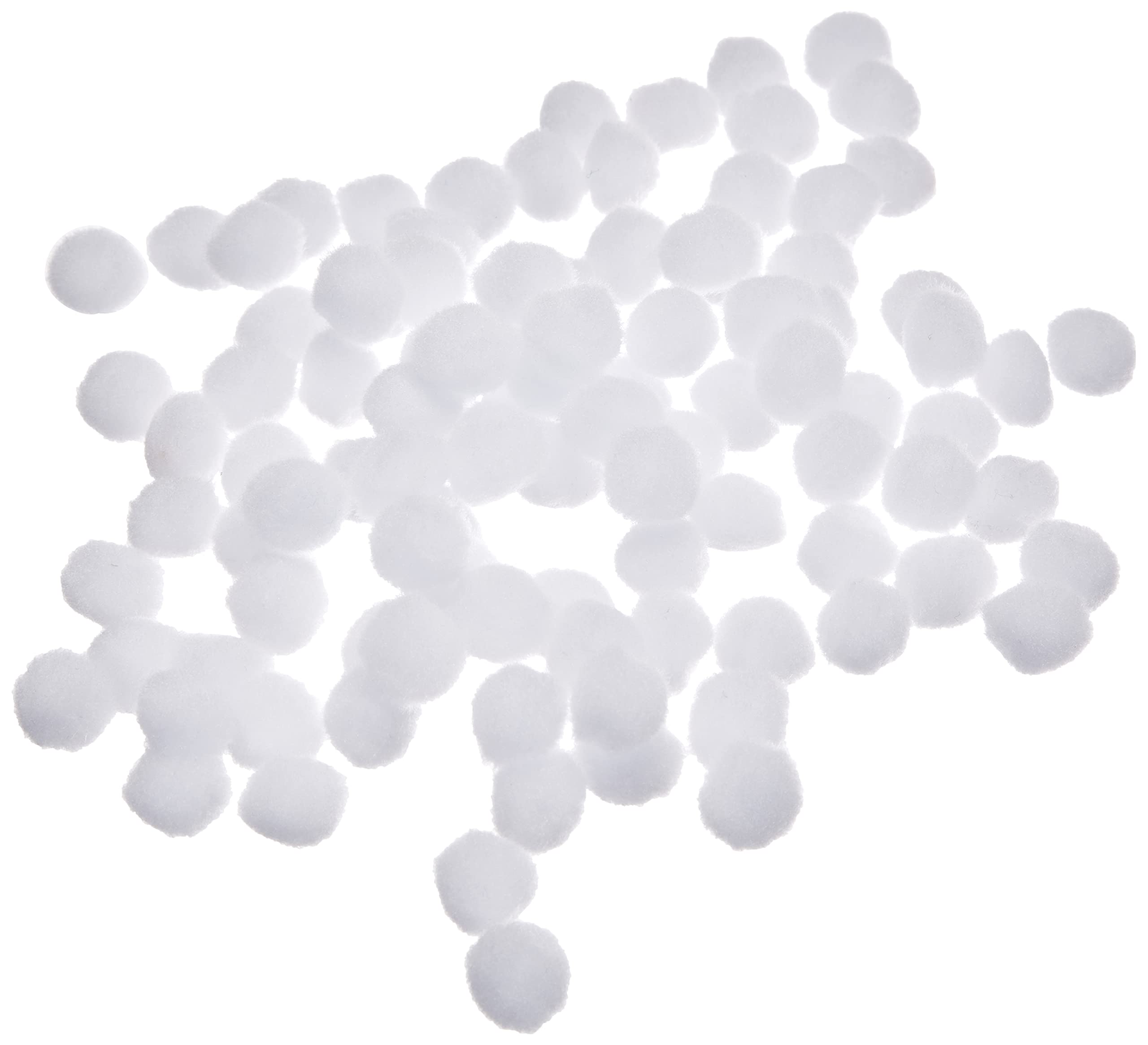 Creativ 51858 Pom Poms, D: 20 mm, White, 100 Pieces