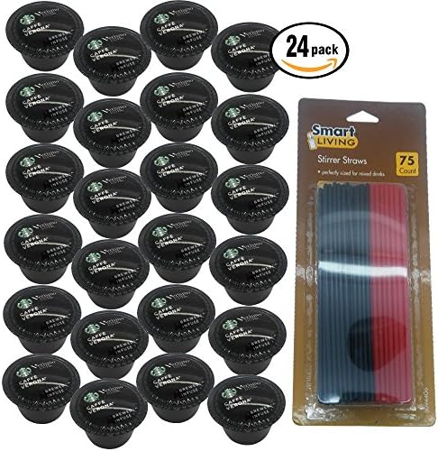 24 STARBUCKS Caffe Verona Pods with 75 Coffee Stir Stick Bonus for the VERISMO BREWER SYSTEM