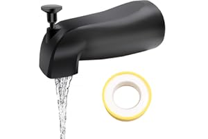 AOMITOP for Westbrass E531D-1F-62 Universal Bathroom Tub Spout,5-1/4 Inches Reach Wall Front Mount Tub Spout with Shower Diverter Including Waterproof Tape