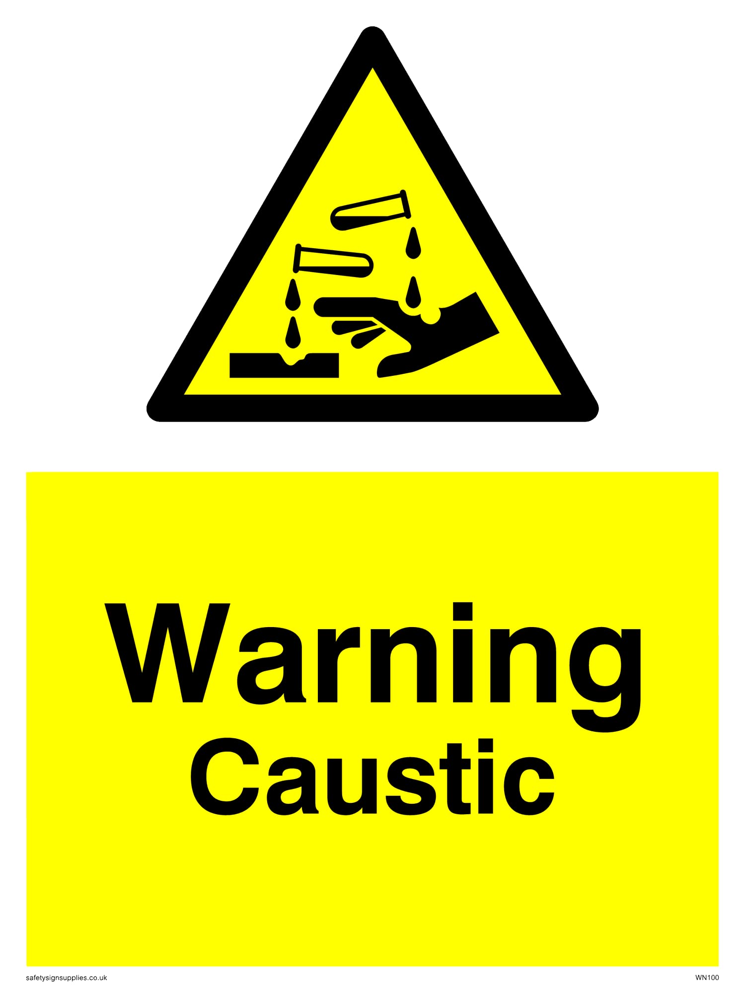 Pack of five - Caustic Sign - 150x200mm - A5P