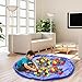 Rusee Toy Storage Bag Organizer Kid Play Mat Portable Lego Organize Foldable Picnic Camping Mattress Shoulder Bag Blue 60 in