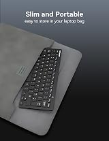 TECKNET 2.4G Wireless Keyboard UK Layout Compact Silent 12 Months Battery Life view 6