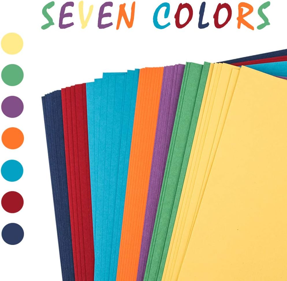 Colored Cardstock - 8.5 x 11 inch / 70 Sheets / 7 Colors Paper 65Ib 180g UAP01, 21.6x27.9cm/8.5 x 11 inch - Image 4
