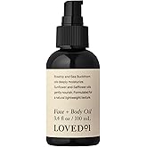 Loved01 Face & Body Oil, John Legend Skincare, Daily Hydration, Lightweight & Non-Greasy Formula with Vitamin E & A, Serum for Scars & Stretchmarks, 3.4 oz