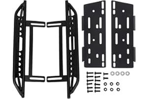 Hapivida RC Car Metal Side Step Pedal, High Strength Footboard Pedal Plate for Axial SCX10 II 90046 1 10 Crawler Upgrade Part