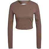 adidas Originals Women's Long Sleeve Tee, Trace Brown