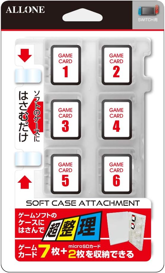 Amazon Allone アローン Nintendo Switch Switch Lite用 ソフトケースアタッチメント 増設 カード 7 2枚収納 Sdカード 整理整頓 日本メーカー ホワイト 周辺機器 アクセサリ